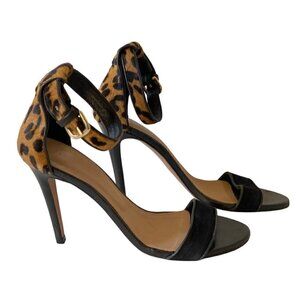 Veronica Beard Leopard Roan Sandals Multicolor Size US 8.5 Leather Pony Hair